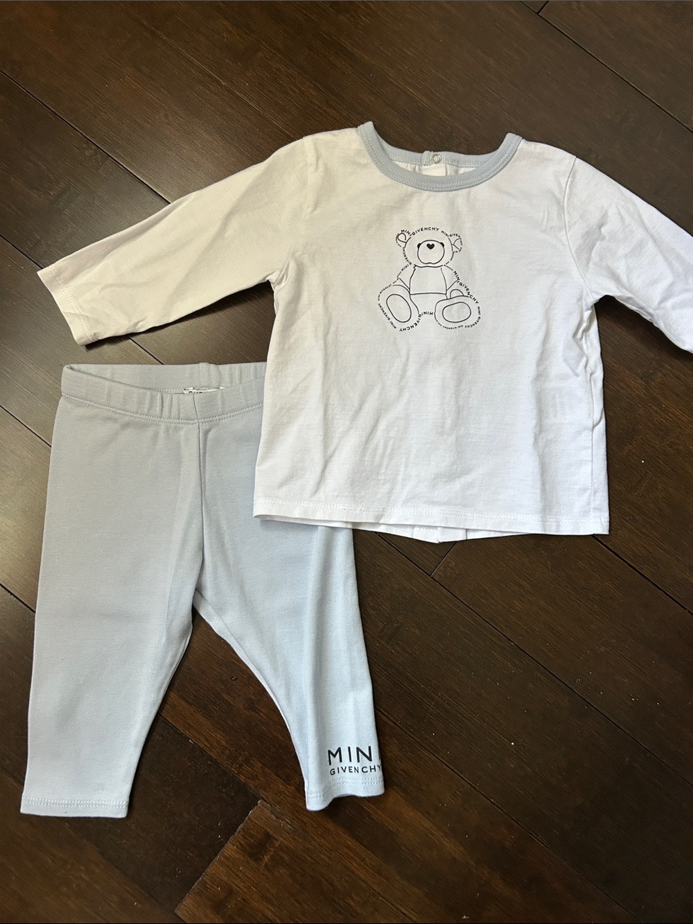 Givenchy baby light blue matching set
